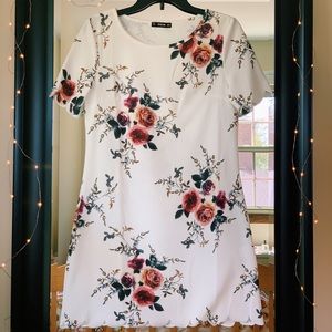Cute Floral Dress with Petal Bottom